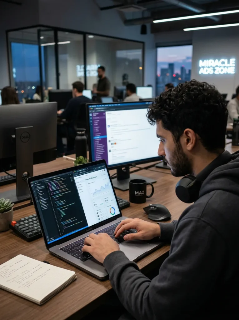 3_development-execution-coding-dashboard-screenmirac_development-execution-coding-dashboard-screen_miracle-ads-zone_developer_working_202603262147